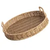 Set di stoviglie in rattan, portapane in rattan, portaoggetti in tessuto, per vassoi da cucina