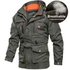 Men's Jackets Men Casual Multi Pockets Breathable Army Military Jacket Outdoor Windproof Waterproof Windbreaker Coats Plus Size5XL