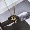 Diseñador CH Cross Luxury Chromes Collar colgante de oro puro Estilo esmeralda Retro Europeo American Corbola Sweater Chain Lover Regalo NUEVO 2024 WX6D