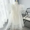 Girl Dresses Bambe Abiti spagnoli Abito da ballo retro Principessa Pearl Wood Edge Design Birthday Party Pasqua Eid Girls Lolita A2625