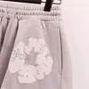 Denim Tears Cotton Wreath Sweat Shorts Gray Men Casual Running Short for Summer Cheap Flower #vtoneow