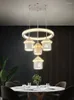 Lâmpadas pendentes sala de jantar lustre quatro cabeças moderna minimalista casa personalidade criativa celebridade internet