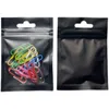 100 pçs / lote 75x10cm Matte Black Clear Front Zipper Bags Resealable Zip Lock Folha de Alumínio Saco Plástico Embalagem de Mercearia de Alimentos Mylar Foil P Mkqs