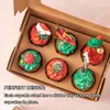 Contenitori da asporto Scatole per cupcake da 20 pezzi con finestra e inserti Contenitori per dolcetti per uso alimentare da 6 pezzi per biscotti Muffin Cupcake