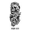 Makeup and white Black animal skull tattoo stickers with waterproof flower colored for men women