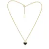 Ожерелья с подвесками в японском и корейском стиле, простое винтажное черное персиковое сердце, ожерелье с драгоценными камнями, женская зарубежная регулируемая цепочка на ключицу