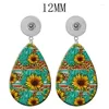 Dangle Earrings MOM Girls Sunflower 12mm 18mm Snap Button Drop Acrylic Eardrop Ear Stud DIY Jewelry V2000