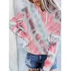 Dames Hoodies Esthetische Oversized Capuchon Tops Harajuku Tie-Dye Sweatshirts Winter Lange Mouw Kawaii Kleding Pocket Moletom