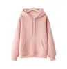 Damen Hoodies 2023 Frühling und Herbst Frauen Langarm Fleece Sweatshirt Hoodie Damen Schwarz Weiß Mäntel