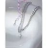 Pendentif Colliers Eetit Verre Zircon Étoile Violet Résine Perles Collier Chaîne Collier Délicat En Alliage De Zinc Bijoux Pour Femmes Gala Cadeau