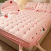 Housse de matelas épaisse 90x200, drap-housse élastique taille Queen, couvre-lit brodé, taie d'oreiller, besoin de commande 231226