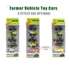 Mini Alloy Farmer Car Engineering Tractor Toy Model Farm Vehicle Belt Boy Diecast Simulation 231227