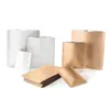 Saco de papel kraft/branco aberto, selagem térmica, grãos de café moídos, sabão, sal, chocolate, lanche, padaria, bolsas de embalagem fwqfx twfkw