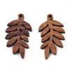 Naszyjniki wiszące 20pcs liść orzech włoski drewniane wisiewniki nurkowane klonowe puste liście urok DIY drewniane kolczyki naszyjnik biżuteria