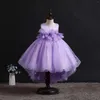 Girl Dresses Annabelle Flower Dress For Kids Round Neck Appliques Bridesmaid Baby Christmas Weddings Birthday Party