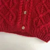 Toddler Autumn Girls Knitted Sweater Baby Boys Christmas Red Cardigans Outwear Children Top Clothes Kids Thicken Knitwear Jacket 231226