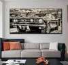 1965 Ford Mustang Car Dipinti in tela Poster per auto sportive Poster e stampe Immagine artistica da parete per soggiorno decorazioni per la casa Cuadros2733801