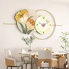 Wandklokken Nordic Klok Restaurant Decoratief Schilderen Modern Eenvoudig Huishoudelijk Hangend Crème Stijl