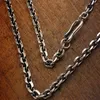 Цепи 925 Серебряное серебряное ожерелье мужчины с длинными тайскими свитером сети
