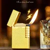 Popular Metal lighter Relief Butane No Gas High Fire Lighter Portable Outdoor Windproof Cigar Lighter Candle Gift for Men