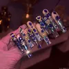 Handgemaakte luxe 3XL volledige dekking valse nageltips glitterpers op nagels Y2K herbruikbare XXL XL lange nep met lijm 231226