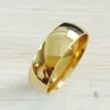 Wysokie polskie szerokie 8 mm mężczyzn Wedding Gold Pierścienie Prawdziwe 22K Złoto wypełnione 316L Tytan Pierścienie dla mężczyzn nigdy nie zanikają w USA Rozmiar 6-14263D