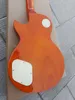 Standard electric guitar, orange tiger pattern, silver accessories, made of imported wood, fast shipping