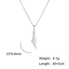 Israel och Palestina Map Pendant Necklace For Women Män Rostfritt stål Guld Silver Color Neck Chains Country Geography Jewelry