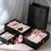 Kelebek şeritli dikdörtgen hediye kutusu Sevgililer Günü Hediye Paketleme Kutusu Yıldönümü Sürpriz Hediye Düğün Dekorasyonu 231227