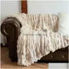 Conjuntos de edredons Battilo Faux Fur Cobertor para Cama Decoração de Luxo Blanke Super Macio Cobertores Fuzzy Inverno Quente Aconchegante Lance 230801 Drop Dhmvb