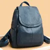 Рюкзак в стиле женщины качество кожаные рюкзаки для девочек Sac A Casual Daypack Black Vintage School Bags Mochila rucksackblieberryeses