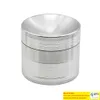 Kit de fumaça de ervas cromium triturador de cromo 4PARTS 50mm CNC Aluminum Alumin Herb Grinder Spice Top Spice ZZ