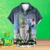 メンズカジュアルシャツメンズフェスティバル漫画プリントシャツラペルボタンポケット半袖チュニックセントパッツデイウェアサマーハワイアンビーチウェア