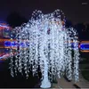 装飾的な花のクリスマスの装飾は、人工柳の泣く木の屋外使用5400pcs LED 3.5m 11.5フィート高さの雨プルーフを導く