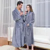 Womens Robe Herfst/Winter Verdikte Badjas Flanellen Nachtjapon Lange Heren Plus Fleece El Pyjama Koppels Drop Levering Otnzy