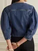 Campo di jeans vintage Women Autunno europeo American Fashion Slim Fit Top Elegant Allmatch Double Breasted Jackets 231227