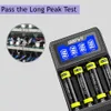 4 Slot AA AAA Battery Charger USB Chargers with LCD Display for 1.2V NiMH NiCD Rechargeable Batteries