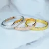 Bangle Brand Gold Luxury Jewelry For Women Men - Crush Bracelet Wedding Banquet Diamond Bracelet Engagement Geometric292r