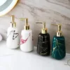 Zeepdispenser Creatieve Vergulde Marmer Keramische Lotion Fles El Toilet Shampoo Vocht Badkamer Accessoires Decor