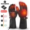 Rockbros Ski Gloves Heated Gloves Winter Gloves Rechargeable Waterfoof USB SKI加熱グローブバイクタッチスクリーンバッテリーグローブ231227