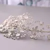 Trixy H273 delikat brudpannband bröllop hår smycken glittrande bröllop tiara och krona blommor huvudstycken för brudbrudtärnor w240g