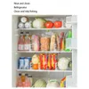 Clipe divisor de geladeira para armazenamento de roupas, fácil de limpar, prateleira de verão, transparente, ajustável, durável, cozinha