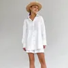 Damskie dresy mody kobiety Summer Casual 2-Eart-Stut Ogniarna koszulka z guzikami Wysokiemu Zestaw Shorts Set Setsuit