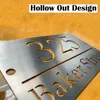 Stainless Steel Door Plates Hollow House Numbers Custom Signs Customized Outdoor Floating Street Road Garden Yard Address Board 231226