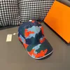 Designer pet casquette gestreept merk verstelbare mode stadswandeling straat muticolor camouflage strandfeesthoeden sport eenvoudig.