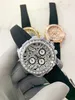 Hoogwaardig quartz herenhorloge Klassiek automatisch zespinshorloge Luxe horloge met volledig diamanten design Rubberen band