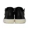 Dress Shoes Board For Men's Spring And Autumn British Style Thick Sole Heightened Black White Low Top Genuine Leather La