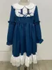 Japanese Harajuku Long Sleeves Doll Teen Party Dress Fairy Vestidos Söta kvinnor Lolita OP FLOUNCING LACE TRIM Evening Dress 231227