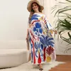 Kvinnors badkläder svart strand täcker plus size mantel kaftans sarong baddräkt ups pareos bikini kvinnors strandkläder tunika