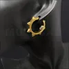 Accessoires de bijoux, marque de luxe, tête de crâne, Impact Punk, boucle d'oreille en métal double couleur, matériel pour femmes et hommes, cadeaux de fête 231227